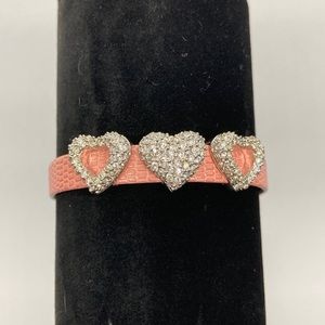 Swarovski Leather Bracelet Pink
